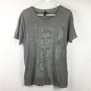 Obey Totem T-Shirt Grey/Faded Black Large